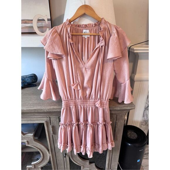 MISA Los Angeles Aliz Dress Mauve Pink Size Xs - Picture 3 of 10